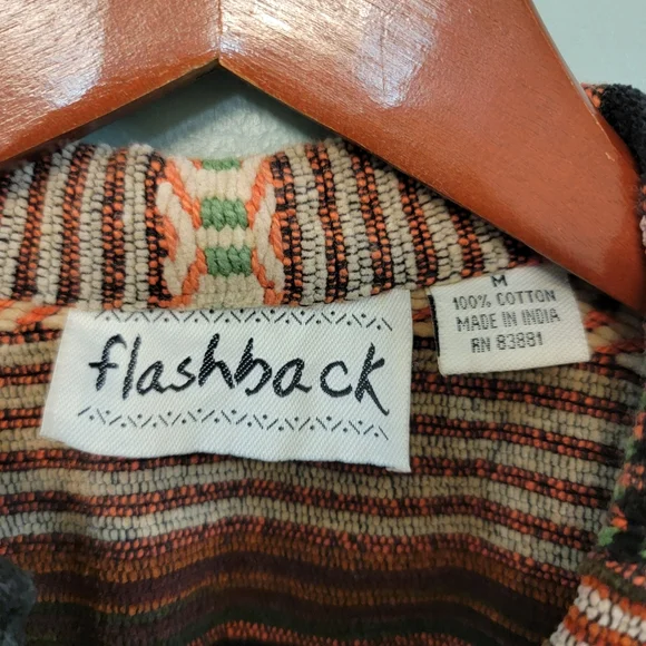 Vintage‎ Flashback Festive Boho Ethnic Womens Size Medium Textured Jacket - Picture 3 of 11